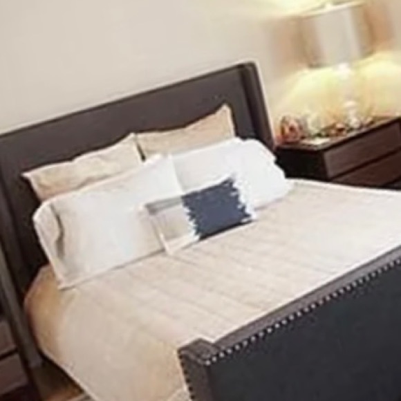West Elm soft, velvet quilt comforter with matching shams - Picture 10 of 10